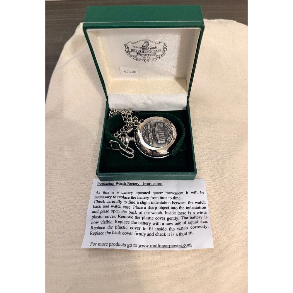 Mullingar Pewter Easter Rising 1916-2016 Commemorative Pocket Watch Ireland GPO